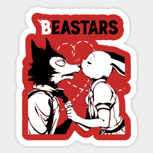 Legosi and Haru Beastars Sticker